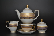 Фарфоровый чайный сервиз на 6 персон 17 предметов Diadem Violet Gold