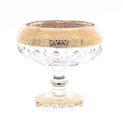 Конфетница на ножке Bohemia Max Crystal Золото 13см Арт. 25807