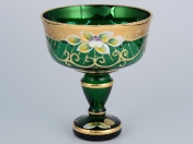 Конфетница Зеленая Bohemia Star Crystal 13 см Арт. 23650