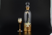 Комплект для ликера Bohemia Смальта Алые розы 7 предметов Арт. 23030