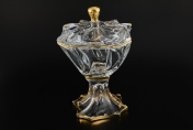 Конфетница с крышкой Bohemia Gold Neptune 26 см Арт. 22739