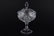 Конфетница с крышкой на ножке Crystalite Bohemia Pinwheel 24 см Арт. 21739