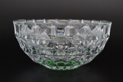 Фруктовница зеленая Crystalite Bohemia Diamond 28 см
