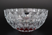 Фруктовница красная Crystalite Bohemia Diamond 28 см