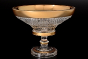 Конфетница на ножке Bohemia Max Crystal золото 20см Арт. 19267
