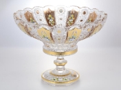 Фруктовница на ножке золото Bohemia Max Crystal 35 см Арт. 13509