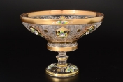 Фруктовница на ножке Золото Bohemia Max Crystal 25 см Арт. 19260