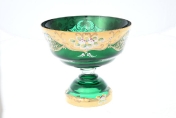 Фруктовница Bohemia лепка зеленая E-S 26 см Арт. 17959