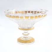 Фруктовница на ножке Золото Bohemia Max Crystal 25 см Арт. 19273