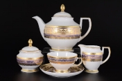 Фарфоровый чайный сервиз Falkenporzellan Diadem Violet Creme Gold 6 персон 17 предметов