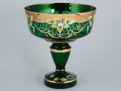 Конфетница Зеленая Bohemia Star Crystal 20 см Арт. 23652
