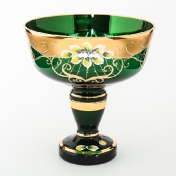 Конфетница 20 см Зеленая Star Crystal Арт. 24959