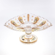 Фруктовница на ножке Bohemia Max Crystal Золото 30см Арт. 13559