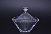 Конфетница с крышкой Crystalite Bohemia TRIANGLE 18 см