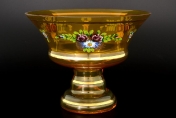 Фруктовница 26 см роспись желтая A-M Арт. 19293