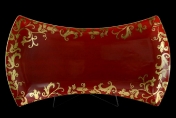 Блюдо Falkenporzellan Tosca Bordeaux Gold 45 см