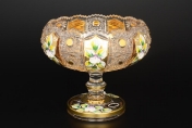 Конфетница на ножке золото Bohemia Max Crystal 15 см Арт. 14280