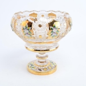 Конфетница золото на ножке Bohemia Max Crystal 20 см Арт. 13518