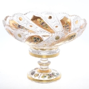 Фруктовница на ножке Bohemia Max Crystal Золото 25см Арт. 13513