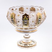Фруктовница на ножке Bohemia Max Crystal Золото 25см Арт. 14277