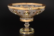 Фруктовница на ножке Золото Bohemia Max Crystal 30 см Арт. 19261