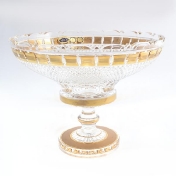 Фруктовница на ножке Золото Bohemia Max Crystal 30 см Арт. 19274