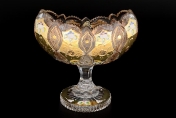 Блюдо ладья 20 см на ножке Sonne Crystal Золото Арт. 16746