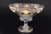 Фруктовница 35 см на ножке Sonne Crystal Золото Арт. 16744