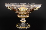 Фруктовница 40 см на ножке Sonne Crystal Золото Арт. 18382
