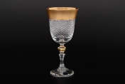 Комплект фужеров для вина 220 мл Sonne Crystal Золото (6 шт) Арт. 18399