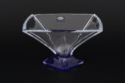 Конфетница синяя Crystalite Bohemia Quadro 22 см