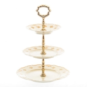 Фарфоровая этажерка (Горка) три яруса Thun Мария Луиза Ivory Арт. 27285