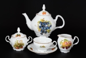 Фарфоровый чайный сервиз Bernadotte Фрукты 6 персон 17 предметов