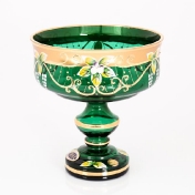 Конфетница Зеленая Bohemia Star Crystal 16 см Арт. 30478