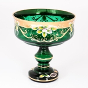 Конфетница Зеленая Bohemia Star Crystal 20 см Арт. 30479