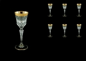Комплект рюмок для водки 80 мл Adagio Antique Golden Classic Decor Astra Gold (6 шт)