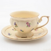 Фарфоровый Комплект кофейных пар Мария Royal Classics Слоновая кость 100мл (6 шт) Арт. 30778