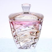 Конфетница с крышкой Bohemia Gold Facet 14 см Арт. 32664