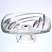Фруктовница на ножке Bohemia Gold Facet 32 см Арт. 32659