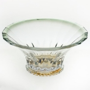 Фруктовница Bohemia Gold Welington зеленая 25см