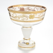 Конфетница на ножке Star Crystal Смальта 16см Арт. 32060