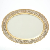Овальное блюдо Falkenporzellan Cream Majestic Gold 35 см
