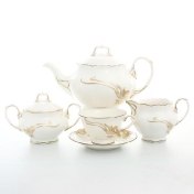 Фарфоровый чайный сервиз на 6 персон 17 предметов charlota cream 5040