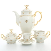 Фарфоровый кофейный сервиз Thun Мария Луиза Ivory 6 персон 17 предметов Арт. 31823