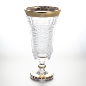 Ваза на ножке золото Bohemia Max Crystal 28 см Арт. 32523