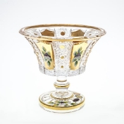 Конфетница на ножке Золото Bohemia Max Crystal 15 см Арт. 31859