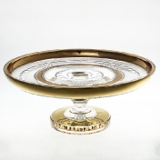 Хрустальная менажница Bohemia Max Crystal Золото 31см Арт. 31867