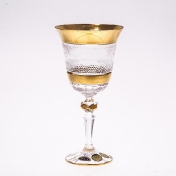 Комплект фужеров для вина Bohemia Max Crystal Хрусталь с золотом 220мл(6 шт) Арт. 31856