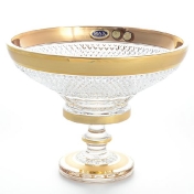 Фруктовница на ножке Bohemia Max Crystal Золото 25см Арт. 31863