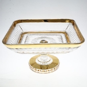 Фруктовница на ножке Золото Bohemia Max Crystal 28 см Арт. 31865